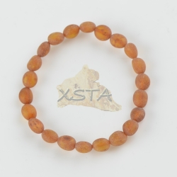 Amber raw unpolished bracelet olive beads